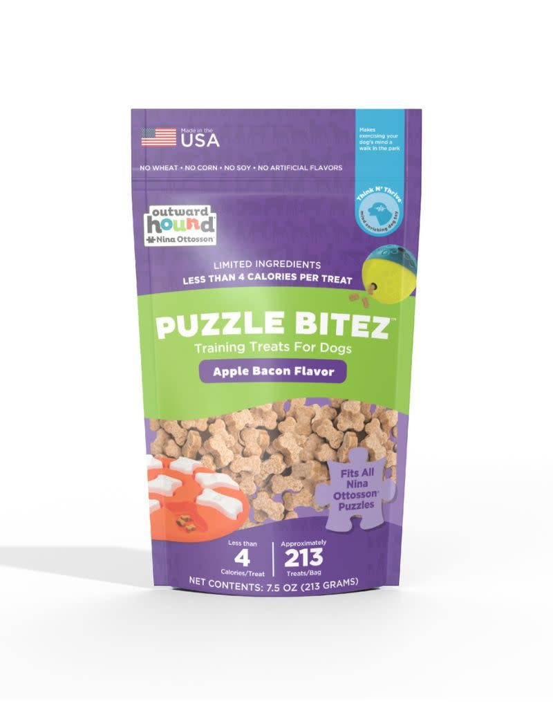NINA OTTOSSON Puzzle Bitez Dog Treats Apple Bacon
