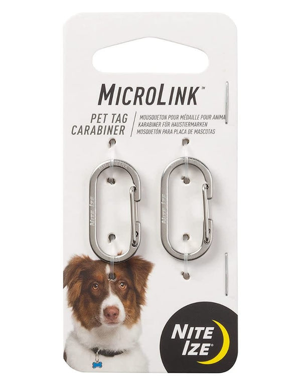 NITE IZE MicroLink Pet Tag Carabiner - 2 Pack