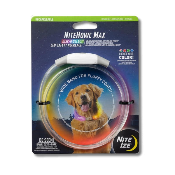 NITE IZE NiteHowl MAX LED Rechargeable Safety Necklace Disco