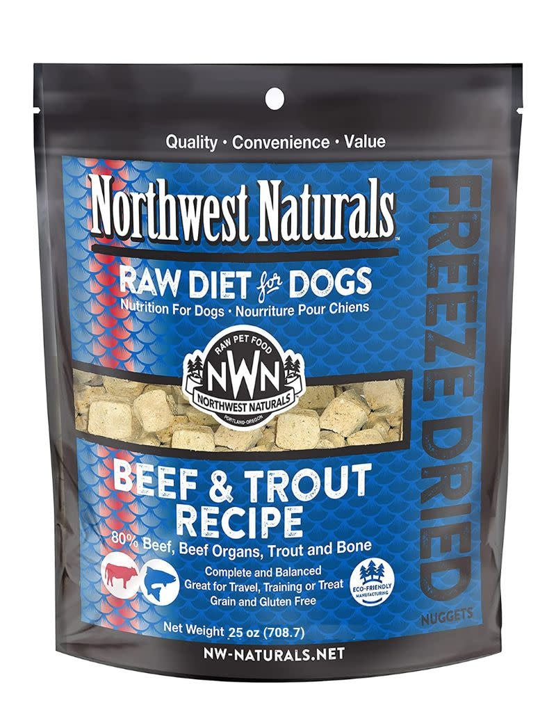 NORTHWEST NATURALS Beef and Trout Freezedried Dog Food 25OZ