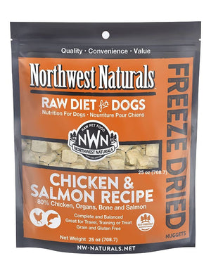 NORTHWEST NATURALS Chicken and Salmon Freezedried Dog Food 25OZ