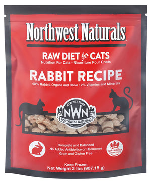NORTHWEST NATURALS Frozen Raw Cat Food Rabbit 2 LB