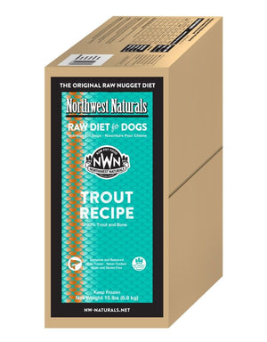 NORTHWEST NATURALS Frozen Raw Trout Dog Food 15LB Nuggets