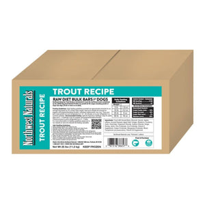 NORTHWEST NATURALS Frozen Raw Trout Dog Food  25lb Bulk