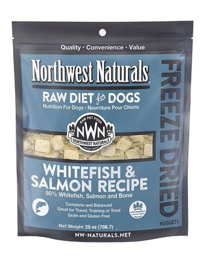 NORTHWEST NATURALS Whitefish and Salmon Freezedried Dog Food 25OZ