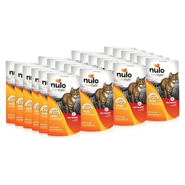 NULO Free Style Wet Cat Food Grain Free Chicken Pouch Case 24/2.8OZ