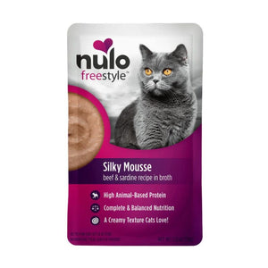 NULO Freestyle Cat Food Grain Free Beef and Sardine Mousse 2.8OZ