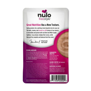 NULO Freestyle Cat Food Grain Free Beef and Sardine Mousse Case 24/2.8OZ