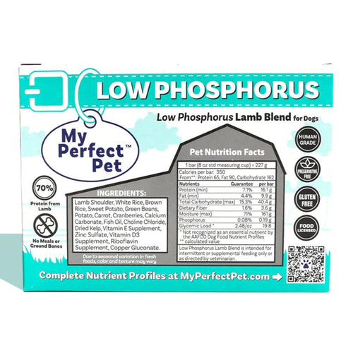 MY PERFECT PET Gently Cooked Dog Food Low Phosphorus Lamb
