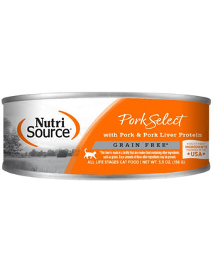 NUTRISOURCE Cat Food Grain Free Pork and Pork Liver 5.5OZ CASE/12