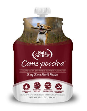 NUTRISOURCE Come-Pooch-A Broth Beef 12OZ