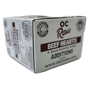 OC RAW Additions Frozen Dog Beef Hearts 2 LB