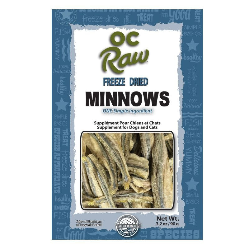 OC RAW Freeze Dried Minnows 3.2OZ