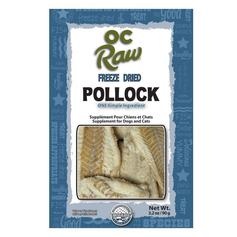 OC RAW Freeze Dried Pollock 3.2OZ