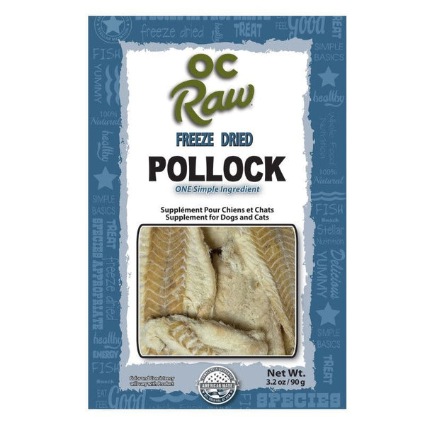 OC RAW Freeze Dried Pollock 3.2OZ