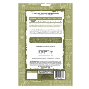 OC RAW Freeze Dried Turkey Hearts 4OZ