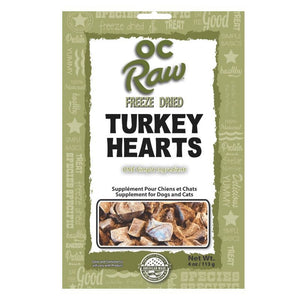 OC RAW Freeze Dried Turkey Hearts 4OZ