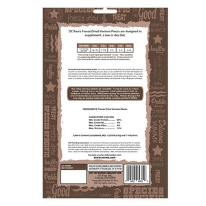 OC RAW Freeze Dried Venison 4OZ