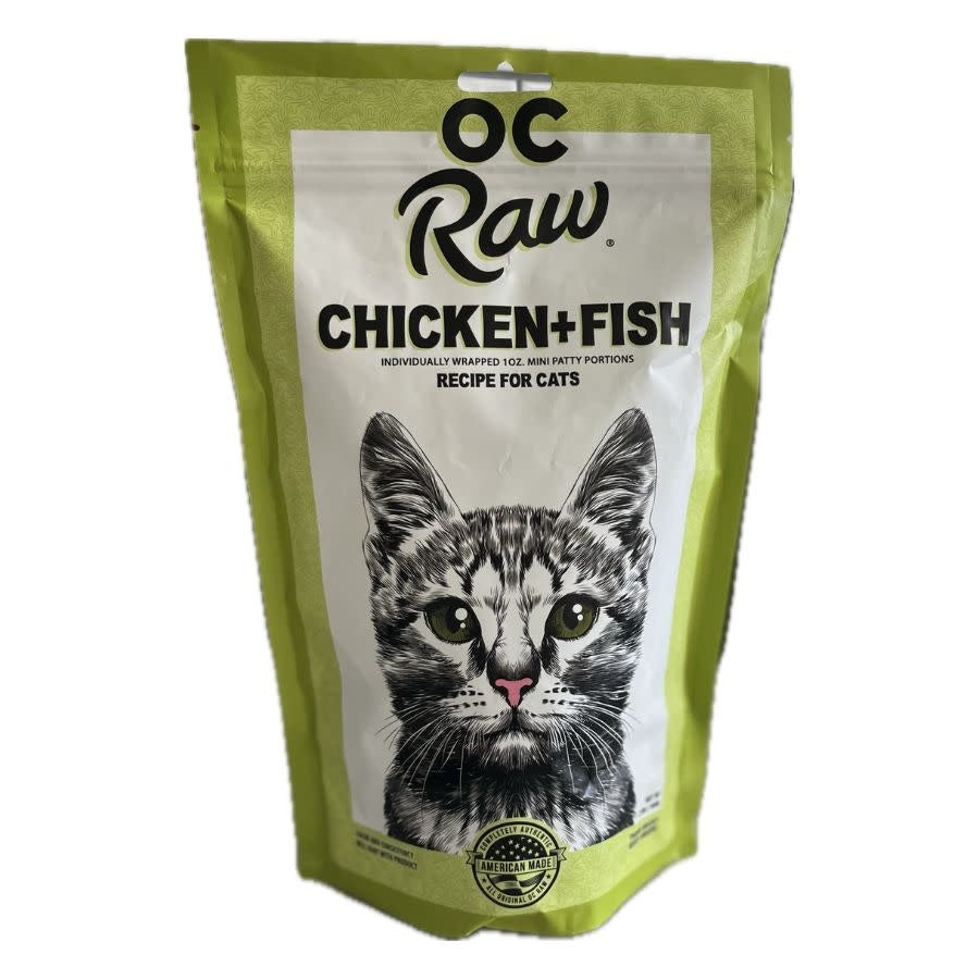 OC RAW Frozen Cat Chicken & Fish Patties 2 LB