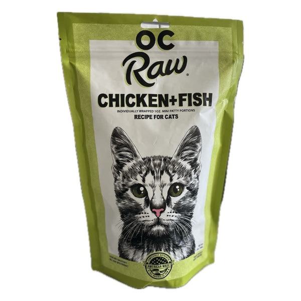 OC RAW Frozen Cat Chicken & Fish Patties 2 LB