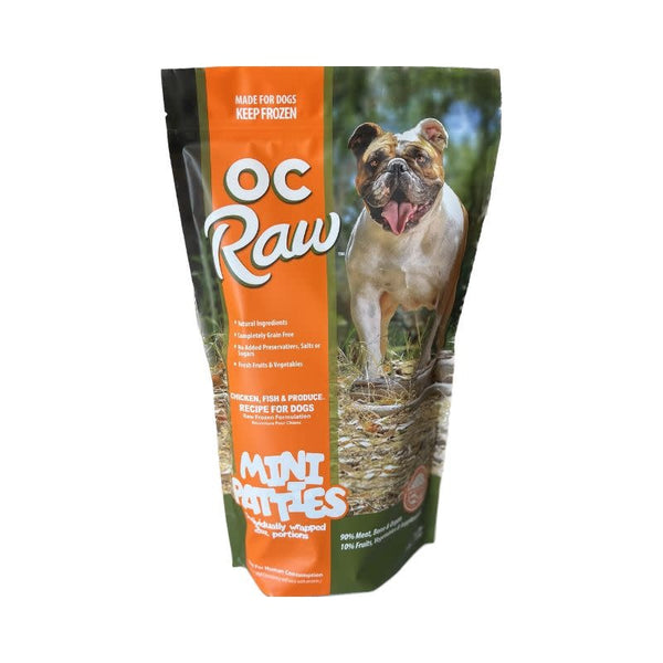 OC RAW Frozen Dog Chicken Fish & Produce Recipe