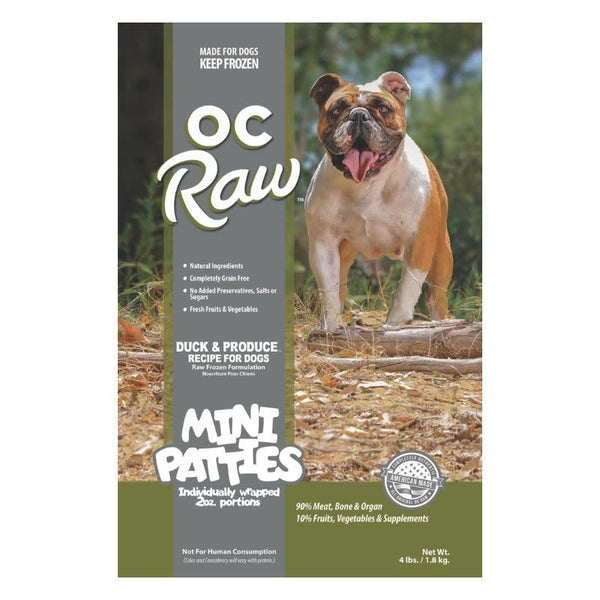 OC RAW Frozen Dog Duck & Produce 4LB