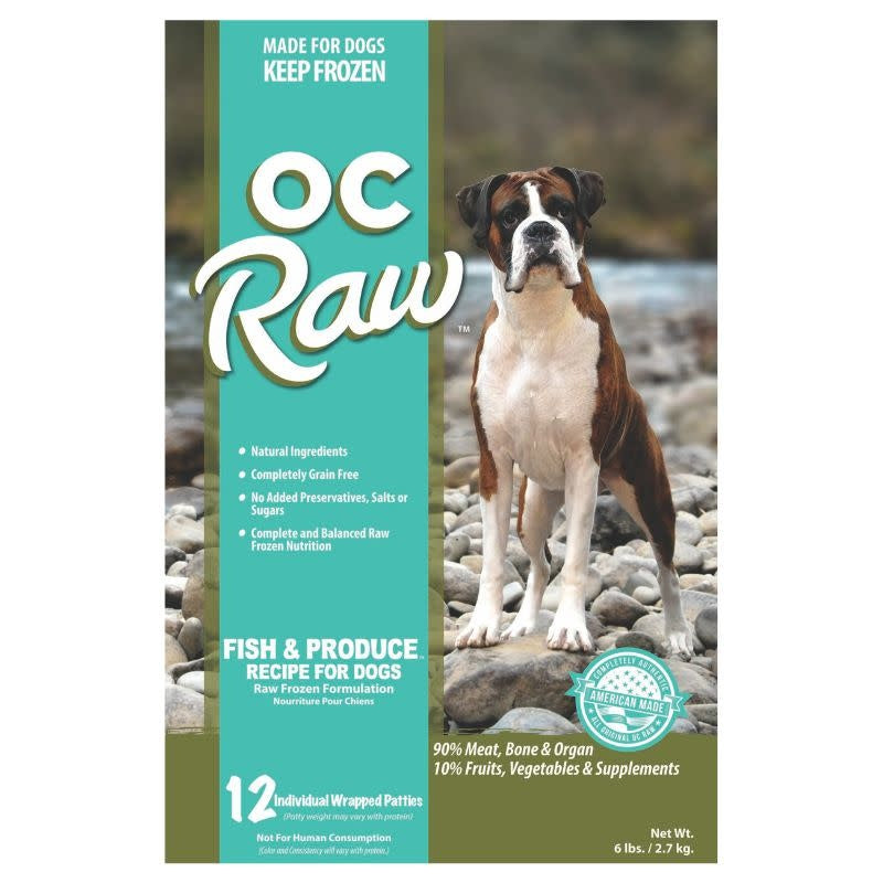 OC RAW Frozen Dog Fish & Produce Recipe 6LB