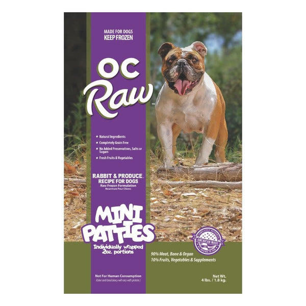 OC RAW Frozen Dog Rabbit & Produce