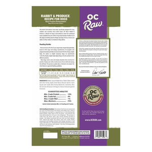 OC RAW Frozen Dog Rabbit & Produce
