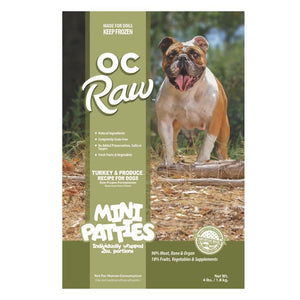 OC RAW Frozen Dog Turkey & Produce Recipe 4 LB