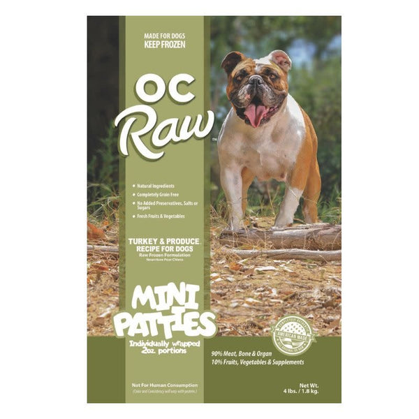 OC RAW Frozen Dog Turkey & Produce Recipe 4 LB