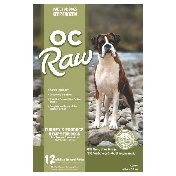 OC RAW Frozen Dog Turkey & Produce Recipe 6 LB