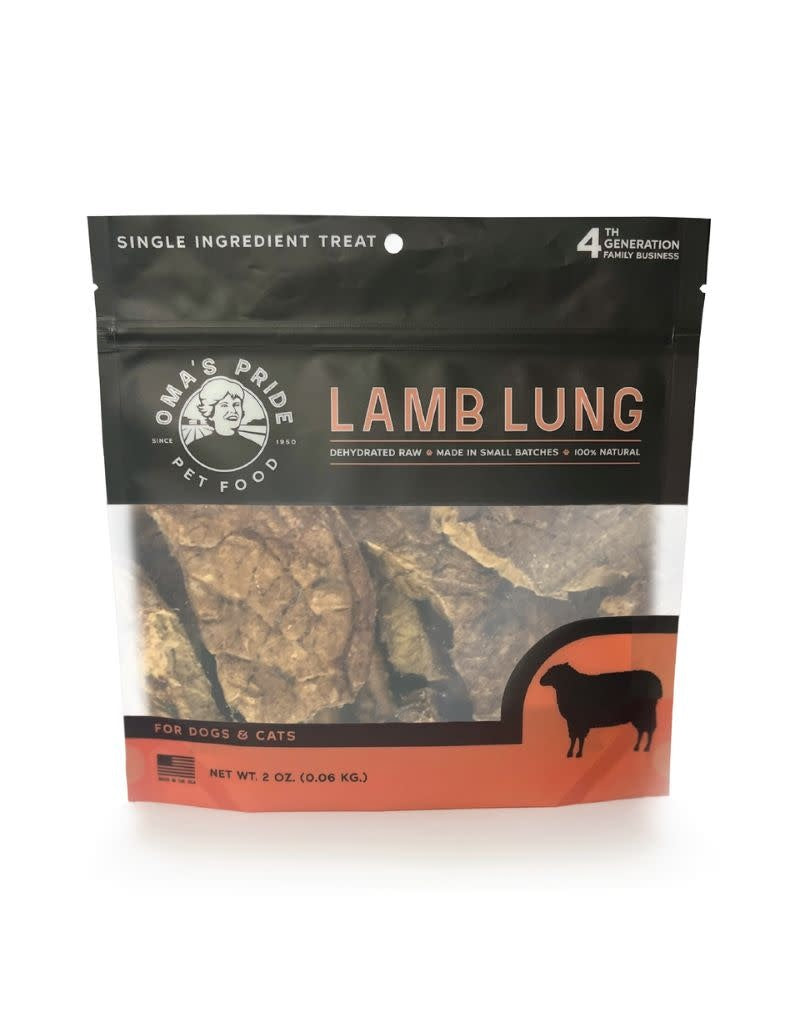 *OMA'S PRIDE Dehydrated Treat Lamb Lung 2oz