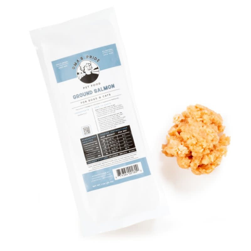 OMA's PRIDE Frozen Dog & Cat Ground Salmon 1 LB