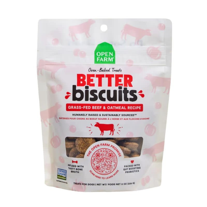 OPEN FARM Better Biscuits Beef & Oatmeal Recipe 8OZ