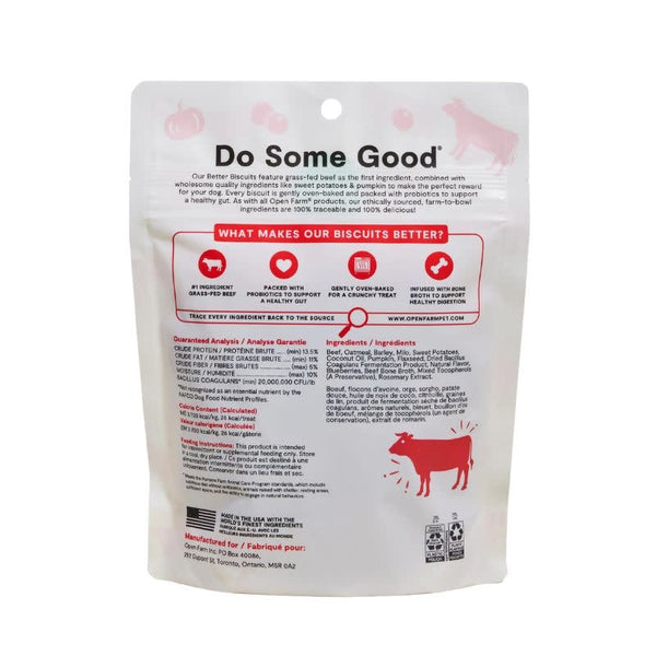 OPEN FARM Better Biscuits Beef & Oatmeal Recipe 8OZ