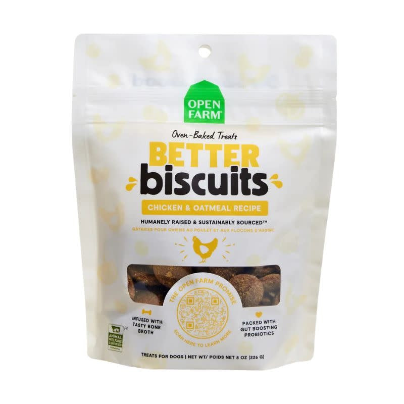OPEN FARM Better Biscuits Chicken & Oatmeal Recipe 8OZ