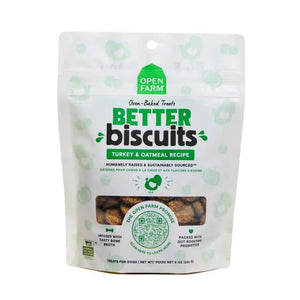 OPEN FARM Better Biscuits Turkey & Oatmeal Recipe 8OZ