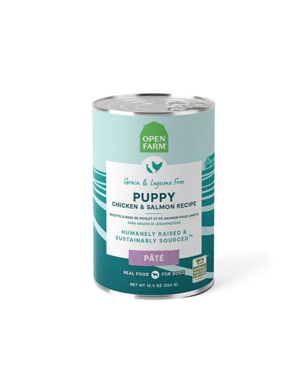 OPEN FARM Chicken and Salmon Puppy Grain Free Dog Pate 12.5oz/Case 12