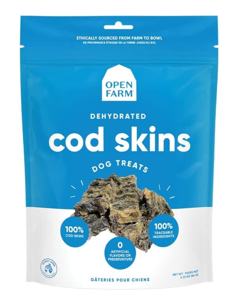 OPEN FARM Dehydrated Cod Skin Dog Treat 2.25OZ