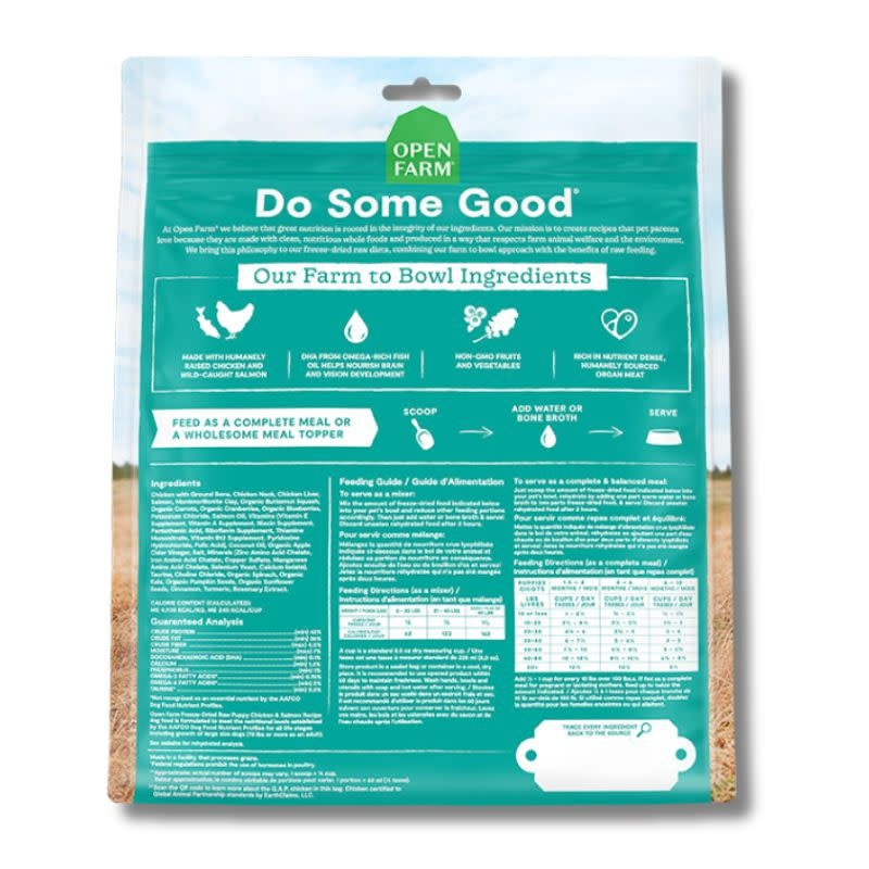 OPEN FARM Dog Freeze Dried Morsels Puppy Chicken & Salmon 13.5OZ