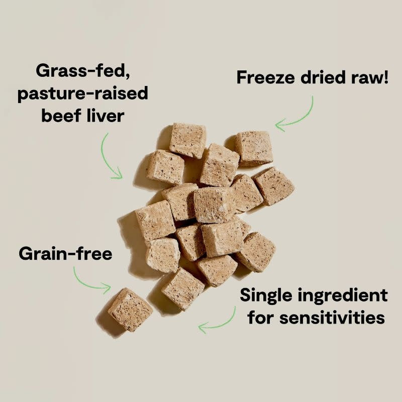 OPEN FARM Dog Freeze-Dried Treat Cubes Beef Liver 3OZ
