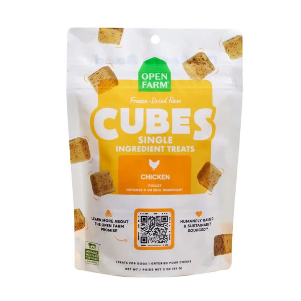OPEN FARM Dog Freeze-Dried Treat Cubes Chicken 3OZ