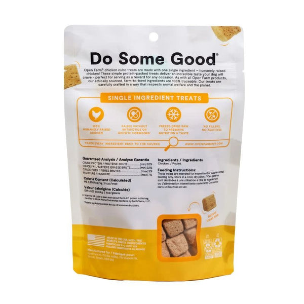 OPEN FARM Dog Freeze-Dried Treat Cubes Chicken 3OZ