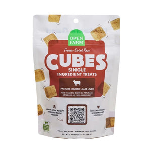 OPEN FARM Dog Freeze-Dried Treat Cubes Lamb Liver 3OZ