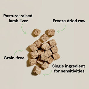 OPEN FARM Dog Freeze-Dried Treat Cubes Lamb Liver 3OZ