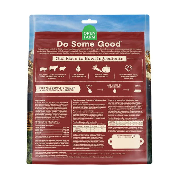 OPEN FARM Dog Grain Free RawMix Morsels Front Range 13.5OZ