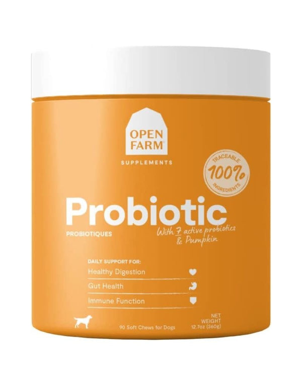 OPEN FARM Dog Supplement  Chews Probiotic 90CT