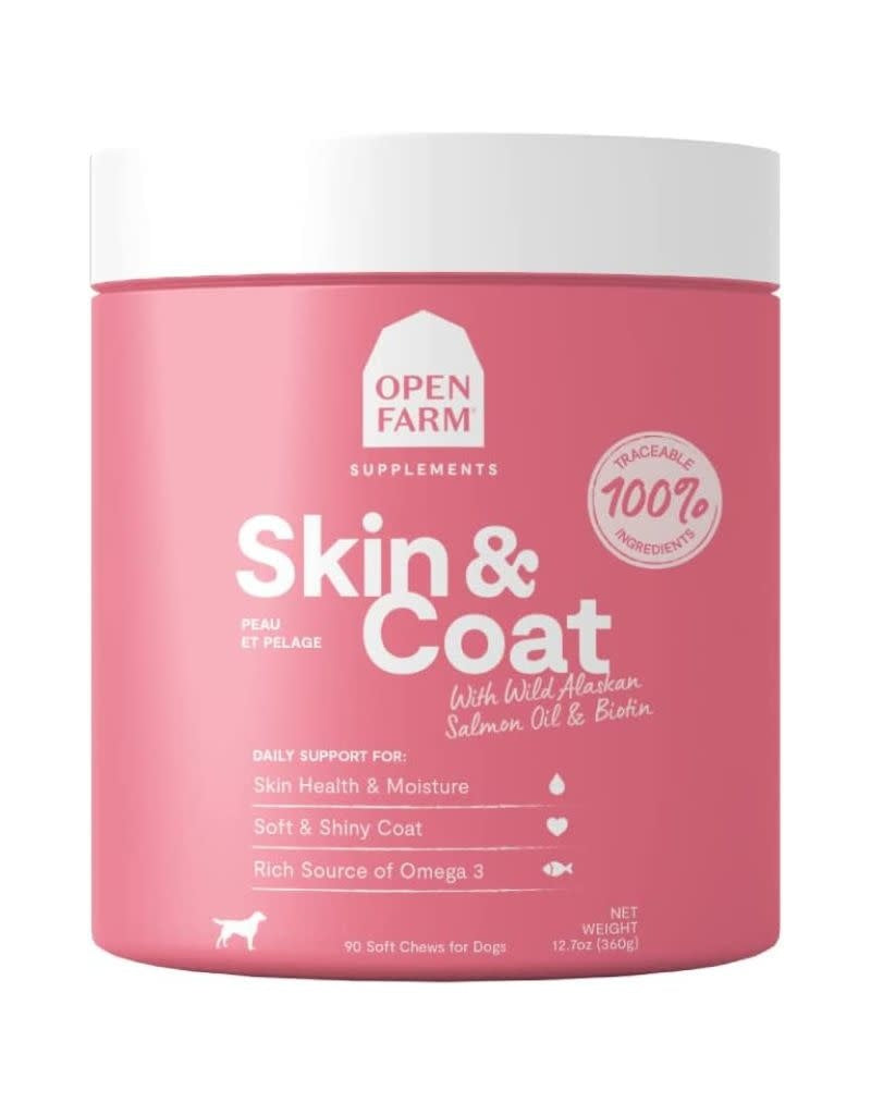 OPEN FARM Dog Supplement  Chews Skin and Coat 90CT