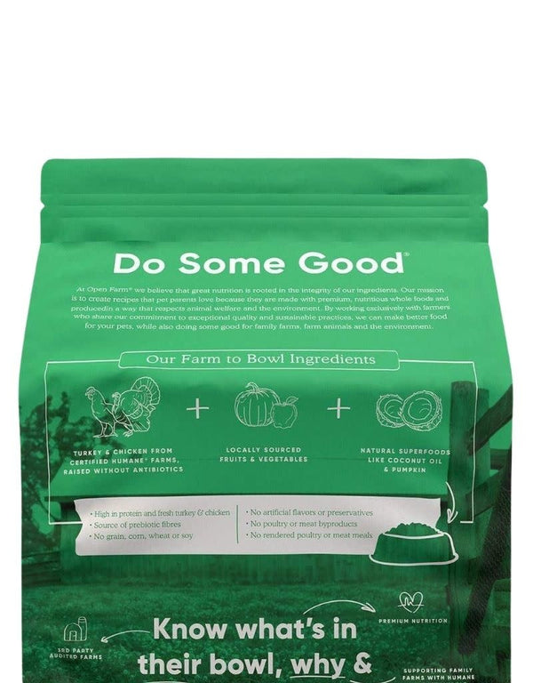 OPEN FARM Homestead Turkey & Chicken Dry Cat Food  8 LB